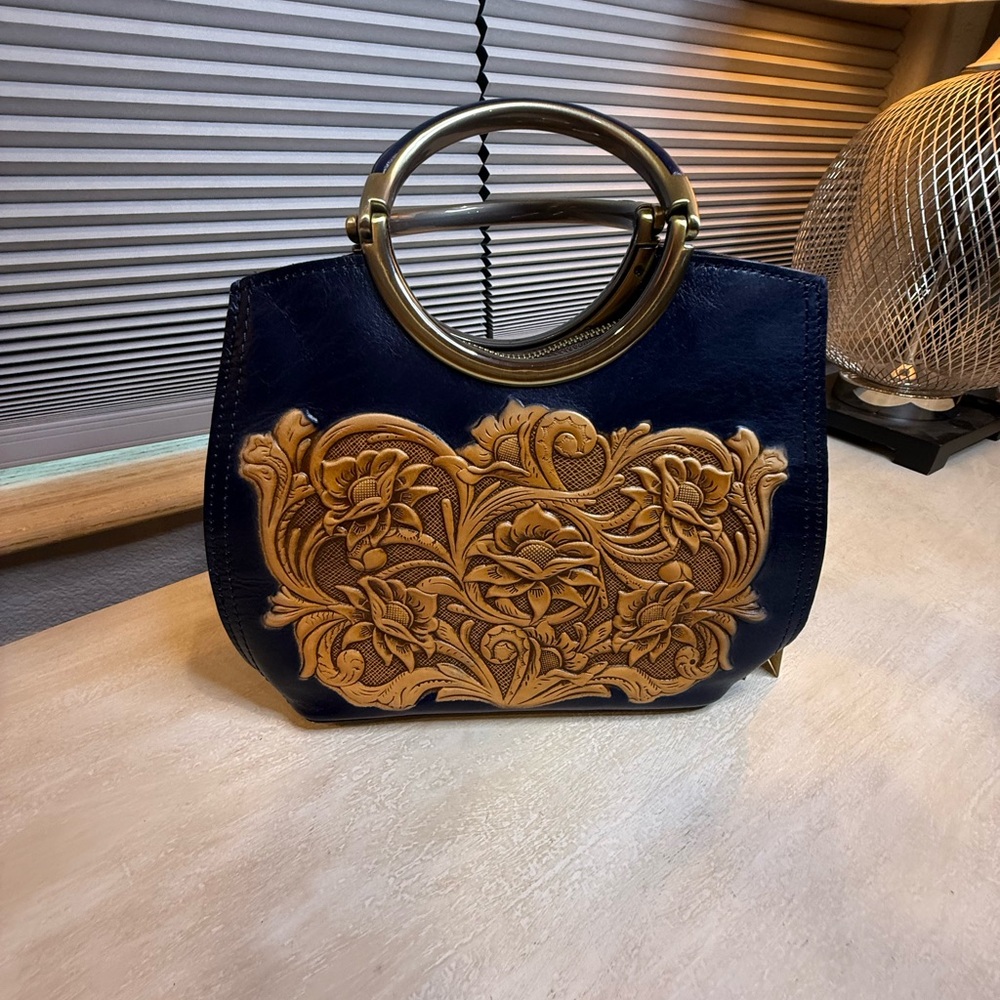 Patricia Nash Aria Tooled Leather Crossbody Bag